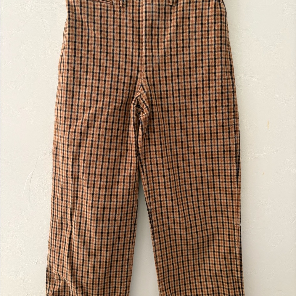 Madewell Emmett Wide-Leg Crop Pants - Check Plaid